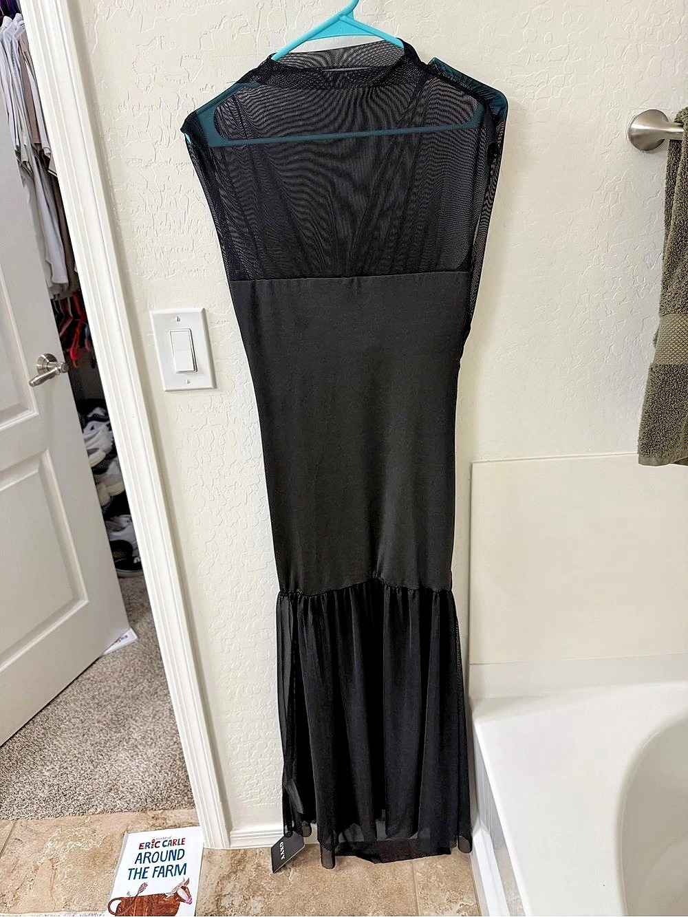 Black Mesh Maxi Dress brand New